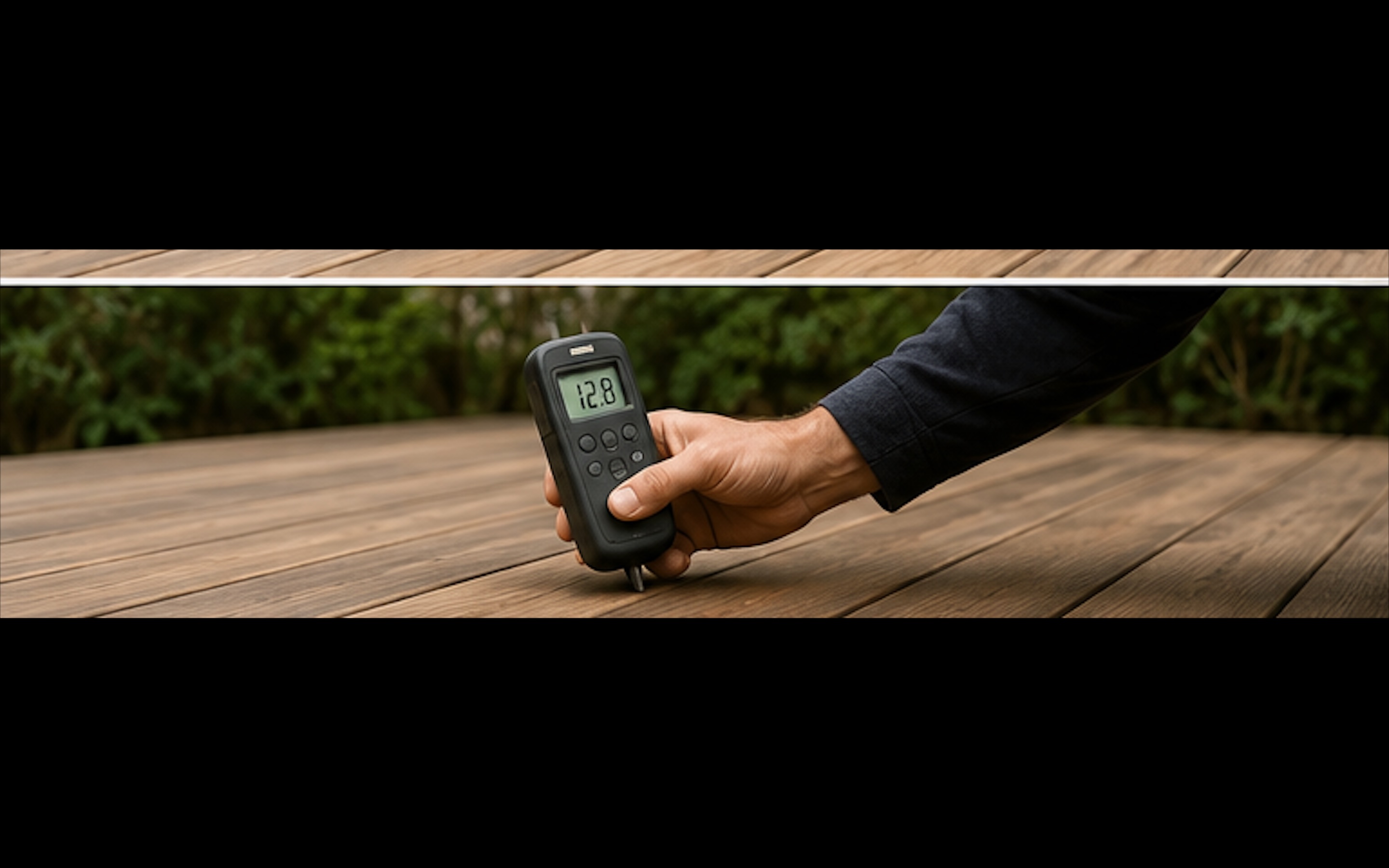 Checking moisture levels in exterior timber